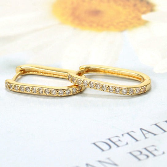 Sirius U-shaped Gold Earrings