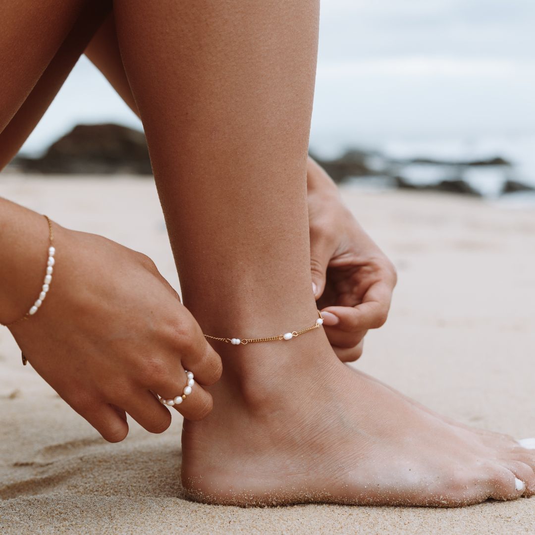 Freshwater Pearls Ankle Bracelet